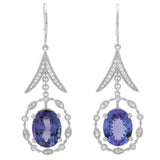 PMI 14W@7.70 62RD1@0.45 2TANZ@9.06 TANZANITE EARRINGS