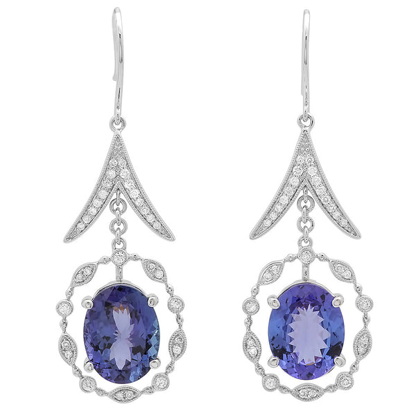PMI 14W@7.70 62RD1@0.45 2TANZ@9.06 TANZANITE EARRINGS